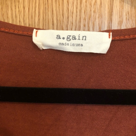a.gain Women’s L Rust Long-sleeved Top - Picture 2 of 4